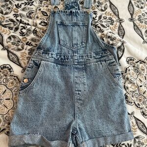 Denim Overalls with Pockets